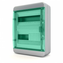 Щит навесной Tekfor IP65 24М прозрачная зеленая дверь