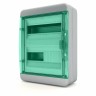 Щит навесной Tekfor IP65 24М прозрачная зеленая дверь