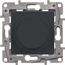 Светорегулятор Legrand Etika поворотный 300 Вт, антрацит 672619