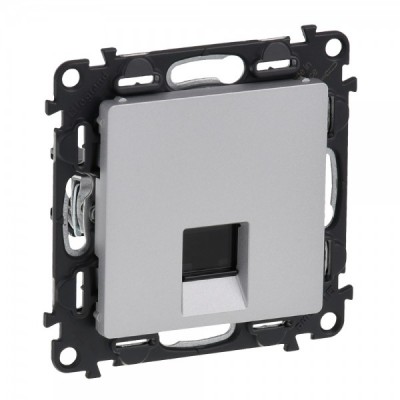 Розетка RJ-45 Legrand Valena Life одиночная, cat. 5e, до 100 Мб/с, алюминий 753640
