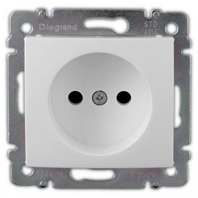 Розетка силовая Legrand Valena Classic 2K на винтах, белая 774416