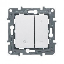 Светорегулятор Legrand Etika кнопочный 400 Вт, белый 672218