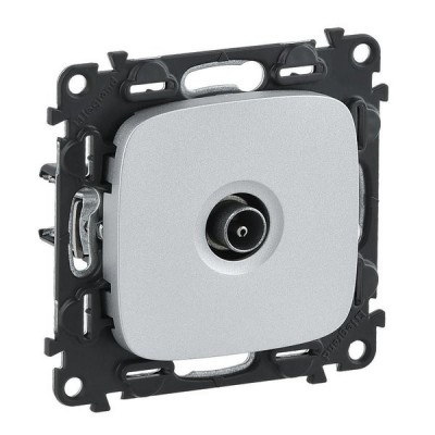 Розетка TV Legrand Valena Allure оконечная 10 дБ, алюминий 753960