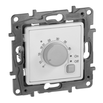 Терморегулятор Legrand Etika для теплых полов с датчиком, белый 672230