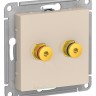 Розетка для колонок двухместная Schneider Electric Atlasdesign