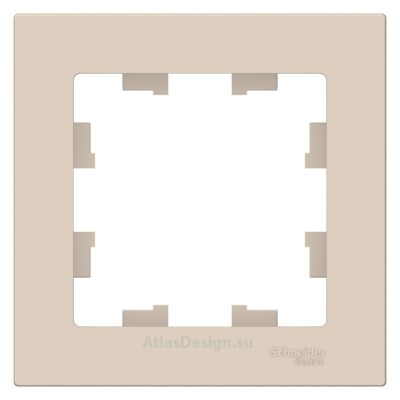 Рамка 1-пост Schneider Electric Atlasdesign Бежевые