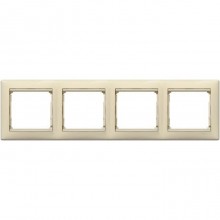 Рамка Legrand Valena Classic на 4 поста, слоновая кость
