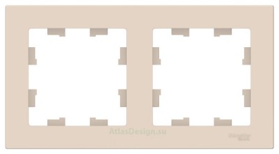 Рамка 2-пост Schneider Electric Atlasdesign Бежевые