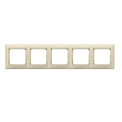 Рамка Legrand Valena Classic на 5 постов, слоновая кость
