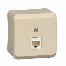 Розетка RJ-45 Schneider Electric Этюд кат.5е кремовая