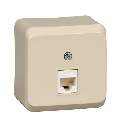 Розетка RJ-45 Schneider Electric Этюд кат.5е кремовая