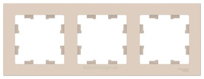 Рамка 3-пост Schneider Electric Atlasdesign Бежевые