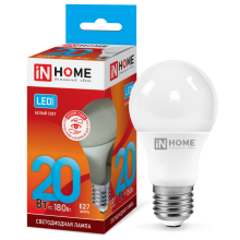 20Вт 4000К Е27 лампа светодиодная IN HOME LED-A60-VC 230В 1800Лм