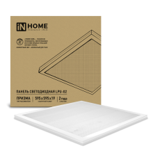 36Вт 6500К панель светодиодная универсальная IN HOME LPU-02 ПРИЗМА 230В 3100Лм IP40