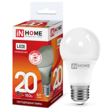 20Вт 6500К Е27 лампа светодиодная IN HOME LED-A60-VC 230В 1800Лм