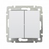 Выключатель двухклавишный Legrand Valena Classic белый 774405