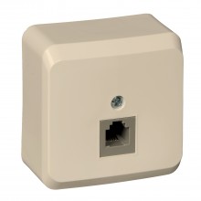 Розетка RJ-11 Schneider Electric Этюд кремовая