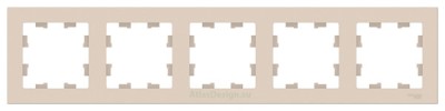 Рамка 5-пост Schneider Electric Atlasdesign Бежевые