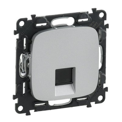 Розетка RJ-45 Legrand Valena Allure одиночная, cat. 5e, до 100 Мб/с, алюминий 753940