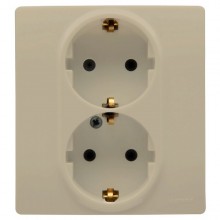 Розетка двойная Legrand Etika 2x2K+3 слоновая кость 672323