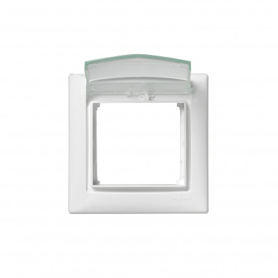 Рамка Legrand Valena Classic IP44 на 1 пост, с крышкой, белая 774450