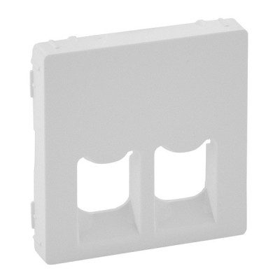 Лицевая панель Legrand Valena Life для двойных розеток RJ-45 и RJ-11, белая 755420
