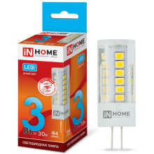 3Вт 4000К G4 лампа светодиодная IN HOME LED-JC-VC 12В 260Лм