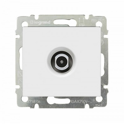 Розетка TV Legrand Valena Classic проходная 14 дБ, белая 774431