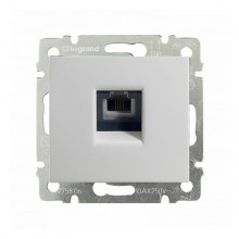 Розетка телефонная Legrand Valena Classic RJ-11, 4 контакта, 1 выход, белая 774438