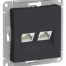 Розетка двойная компьютерная RJ-45+RJ-45 5E