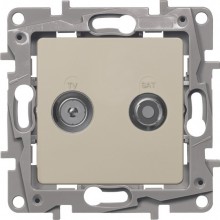 Розетка TV-SAT Legrand Etika двухкабельная, слоновая кость 672357