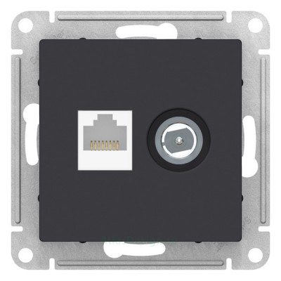 Розетка компьютерная RJ45+РозеткаTV, категория 5Е Schneider Electric Atlasdesign