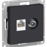 Розетка компьютерная RJ45+РозеткаTV, категория 5Е Schneider Electric Atlasdesign
