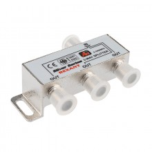 ТВx3+4шт делитель F-разъем "BOX" 5-1000 МГц Silver