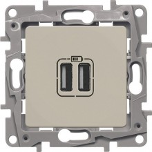 Зарядное устройство Legrand Etika слоновая кость 672394