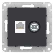 Розетка TV + компьютерная RJ45, категория 5Е Schneider Electric Atlasdesign