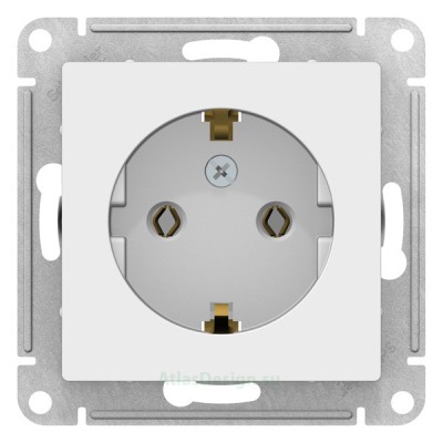 Розетка Schneider Electric Atlasdesign, с заземлением, винтовые клеммы