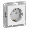 Розетка Schneider Electric Atlasdesign,со шшторками, с заземлением, 