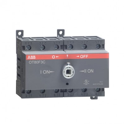 OT80F3C до 80А Реверсивный рубильник трехполюсный ABB(с резервн.ручкой)