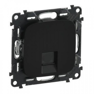 Розетка RJ-45 Legrand Valena Allure одиночная, cat. 5e, до 100 Мб/с, антрацит 753950