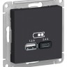 Зарядные устройства USB розетка A+С, 5В/2,4 А, 2х5В/1,2 А Schneider Electric Atlasdesign