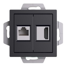 Розетка HDMI+Интернет RG45 кат.5Е Schneider Electric Atlasdesign
