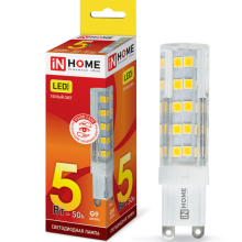 5Вт 3000К G9 лампа светодиодная IN HOME LED-JCD-VC 230В 450Лм