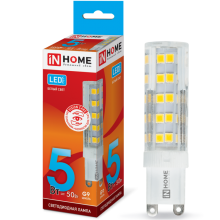 5Вт 4000К G9 лампа светодиодная IN HOME LED-JCD-VC 230В 450Лм
