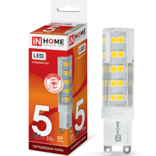 5Вт 6500К G9 лампа светодиодная IN HOME LED-JCD-VC 230В 450Лм
