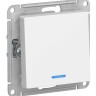 Переключатель 1-клавишный с подсветкой Schneider Electric Atlasdesign