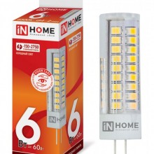 6Вт 6500К G4 лампа светодиодная IN HOME LED-JCD-VC 230В 540Лм