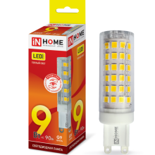 9Вт 3000К G9 лампа светодиодная IN HOME LED-JCD-VC 230В 810Лм