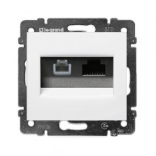 Розетка RJ-11+RJ-45 Legrand Valena Classic белая 770080