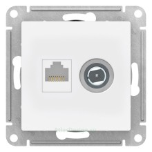 Розетка TV + компьютерная RJ45, категория 5Е Schneider Electric Atlasdesign